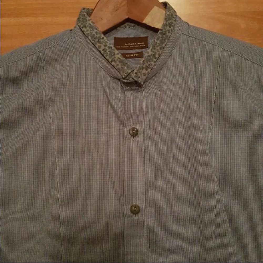 Zara Men’s button up shirt. Very unique collar. - Picture 3 of 3